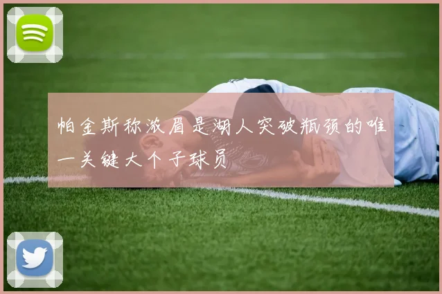 帕金斯称浓眉是湖人突破瓶颈的唯一关键大个子球员